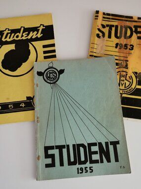 1953-55 Welland High & Vocational School Yearbooks THE STUDENT Vintage Ephemera